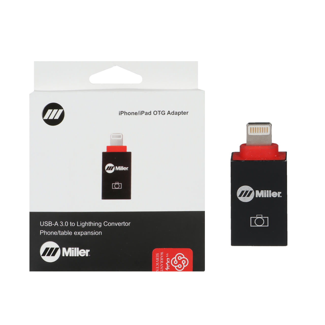 تبدیل Miller OTG USB3.0 TO Lightning مدل MO-204 - مشکی